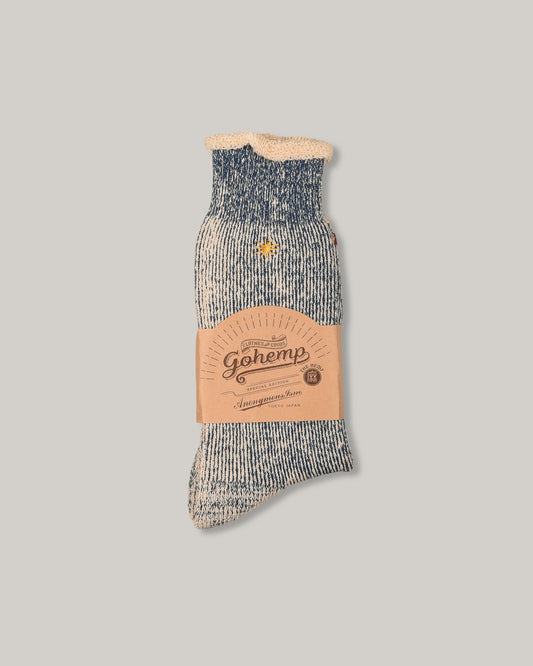 ANONYMOUS ISM GO HEMP THICK PILE CREW - NAVY