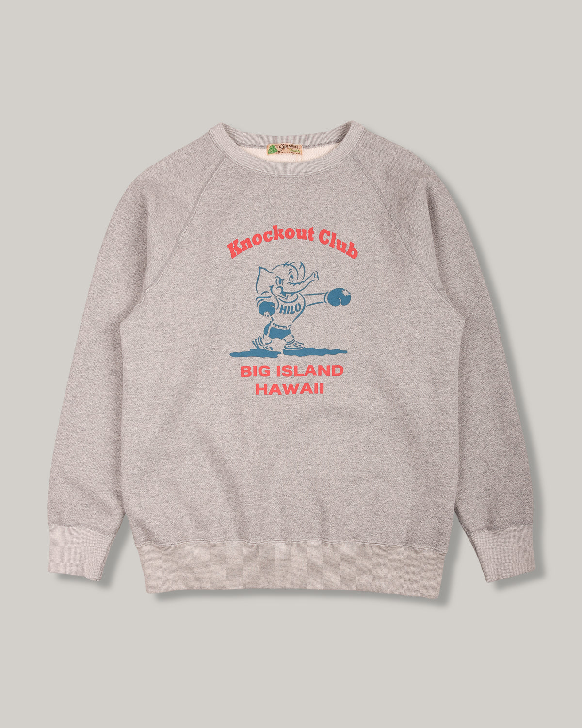 SUN SURF 'KNOCKOUT CLUB' SWEATSHIRT - HEATHER GREY