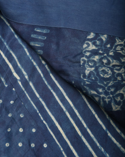 11.11 UNISEX SILK BLAZER JACKET -  MEDIUM INDIGO