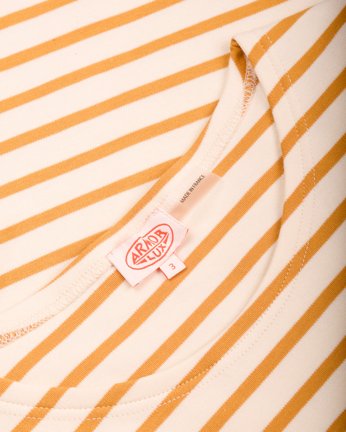 ARMOR LUX LADIES HERITAGE BRETON SHIRT L/S - NATURE/ HARVEST GOLD