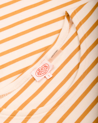 ARMOR LUX LADIES HERITAGE BRETON SHIRT L/S - NATURE/ HARVEST GOLD