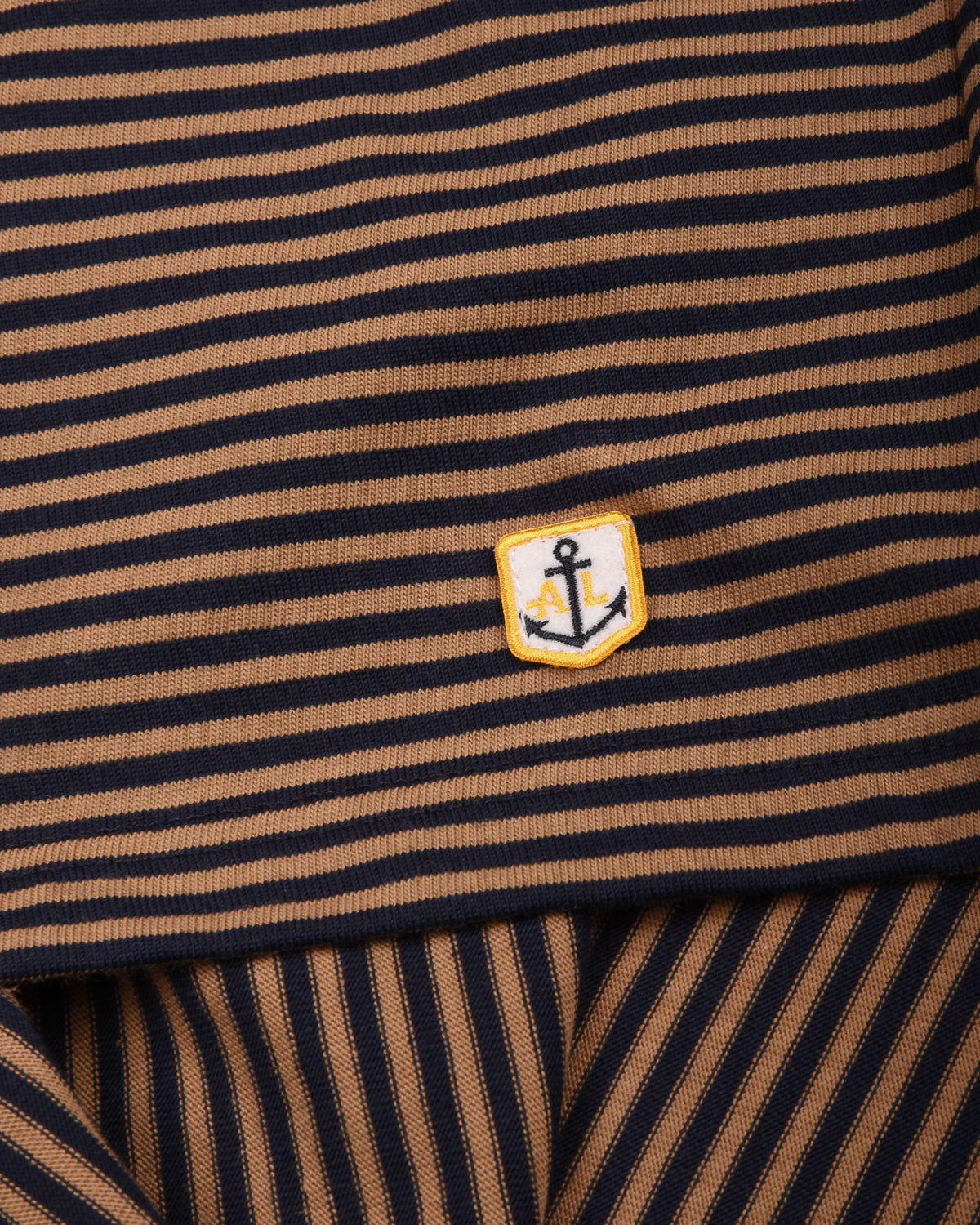 ARMOR LUX HERITAGE STRIPED T-SHIRT - MARINE DEEP/ CAMEL