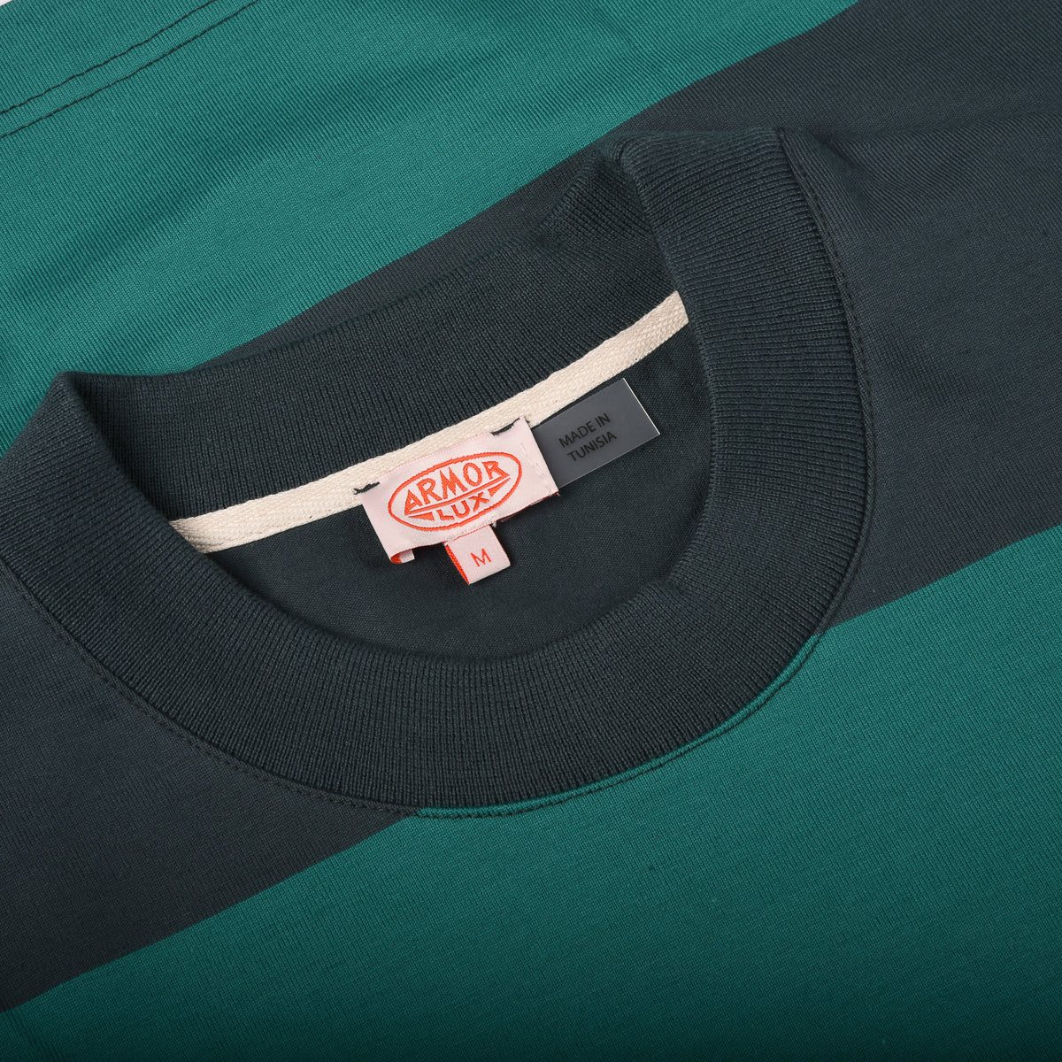 ARMOR LUX HERITAGE  POCKET TEE - DARK STORM/ AQUAGREEN