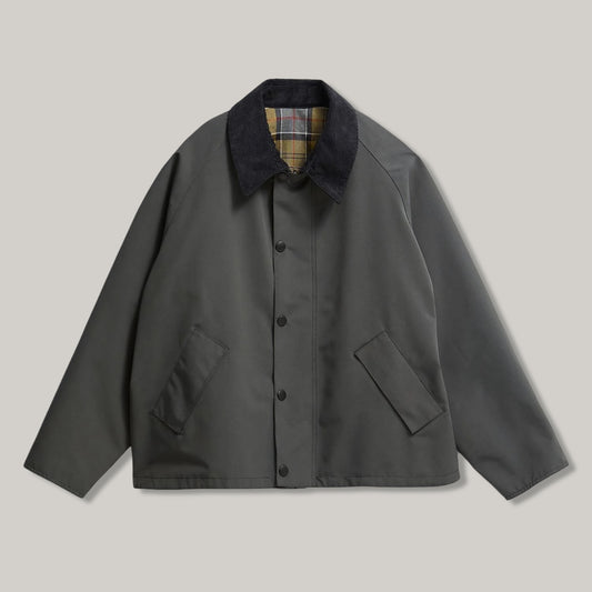 BARBOUR OVERSIZED REVERSIBLE TRANSPORTER JACKET - ASPHALT GREY