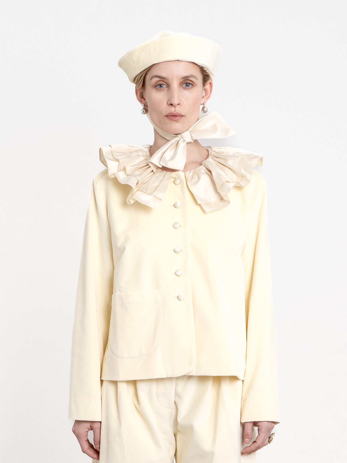 CAWLEY BRITISH COTTON VELVET SAILOR HAT