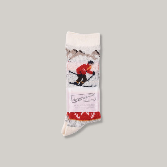 ANONYMOUS ISM WOOL SKI JQ CREW - OFF WHITE