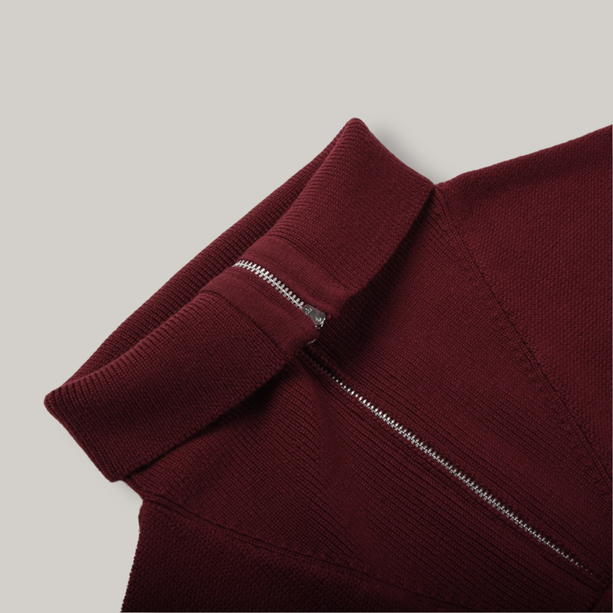 W'MENSWEAR TRACK SWEATER - BURGUNDY