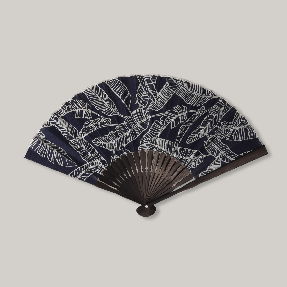 BLUE BLUE JAPAN WOVEN LINEN FAN - INDIGO