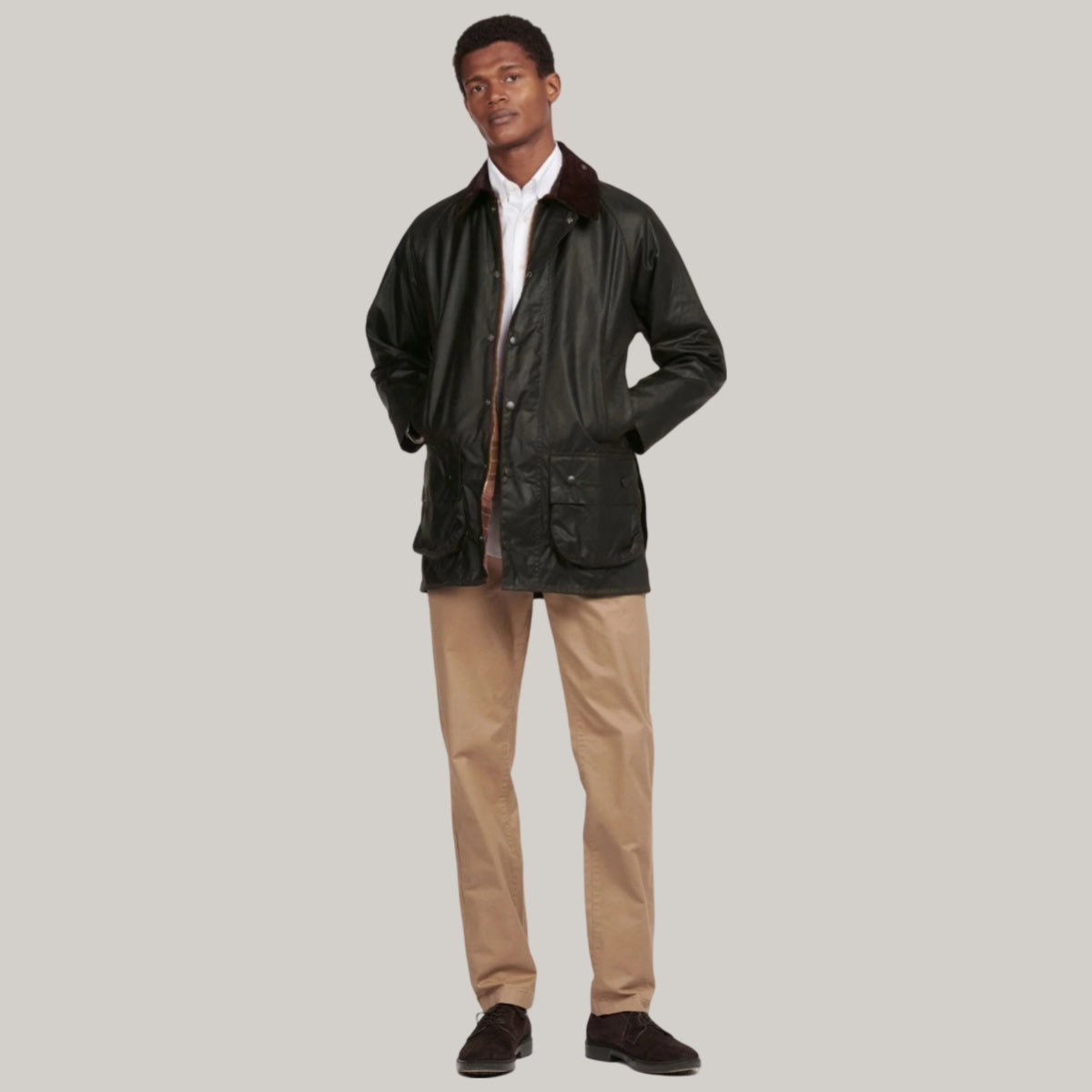 BARBOUR CLASSIC BEAUFORT JACKET SAGE Pickings and Parry