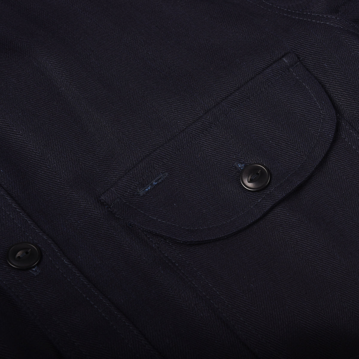 BLUE BLANKET JEANS S05 IT32 HERRINGBONE SHIRT - INDIGO