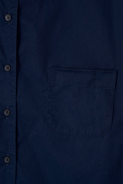 NOTHING WRITTEN CLASSIC STANDARD COTTON SHIRT - ROYAL NAVY