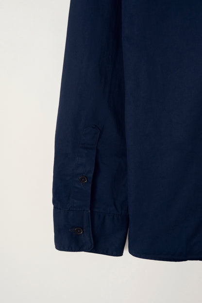 NOTHING WRITTEN CLASSIC STANDARD COTTON SHIRT - ROYAL NAVY