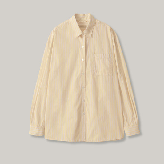 NOTHING WRITTEN TIMON STRIPED COTTON SHIRT - BUTTER