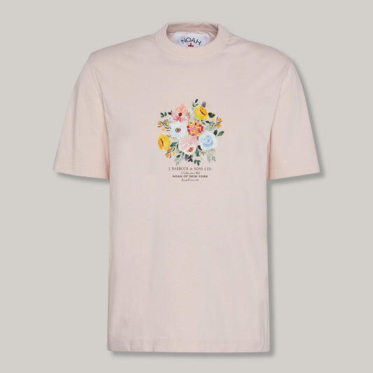 BARBOUR X NOAH FLORAL T-SHIRT - CHALK PINK