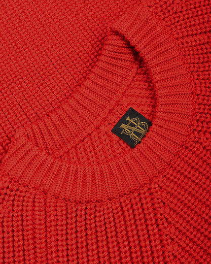 BATONER WOOL SIGNATURE CREW NECK - VERMILION