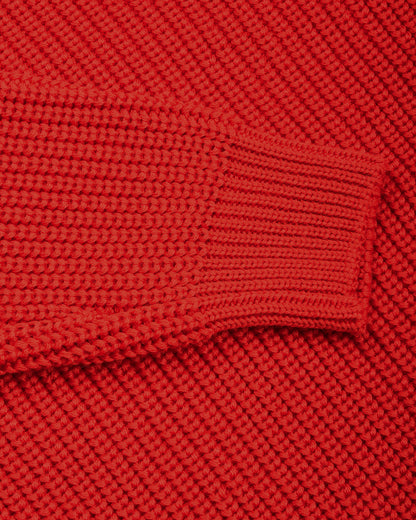 BATONER WOOL SIGNATURE CREW NECK - VERMILION