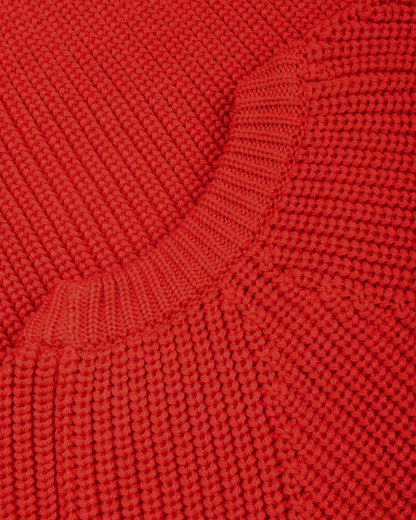 BATONER WOOL SIGNATURE CREW NECK - VERMILION