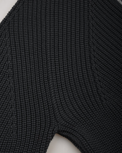 BATONER WOOL SIGNATURE DRIVERS KNIT - CHARCOAL BLUE