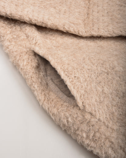 BATONER SHETLAND BOA ZIP UP BLOUSON - BEIGE