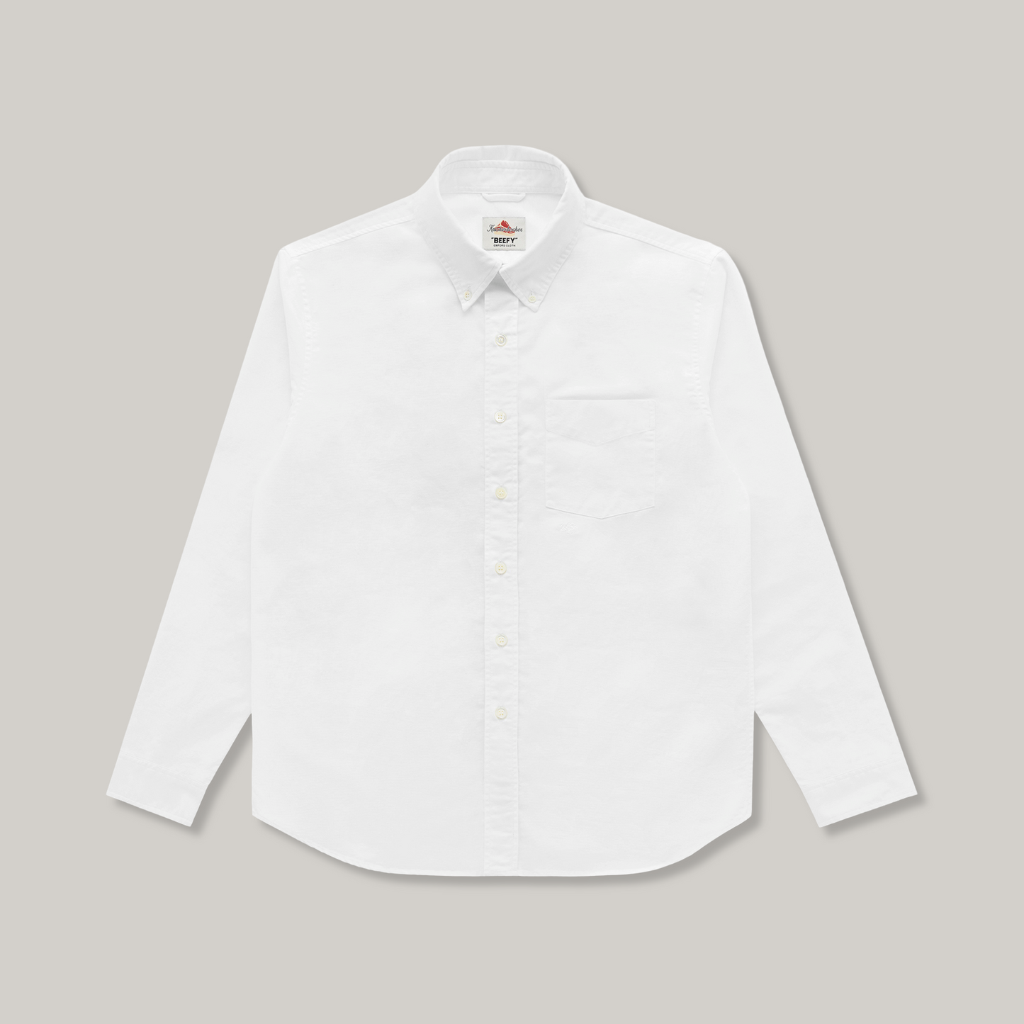 KNICKERBOCKER "BEEFY" COTTON ICON OXFORD SHIRT - WHITE