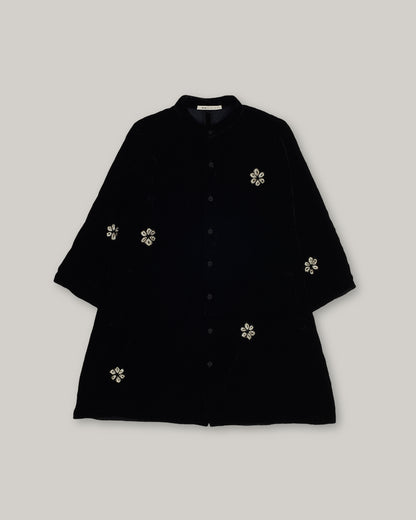 11.11 KIMONO BHANDANI SHIRT - BLACK VELVET