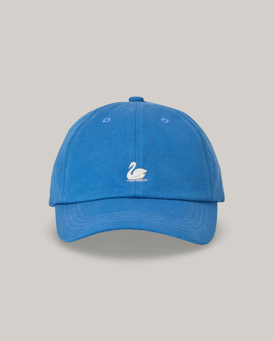 MERZ B. SCHWANEN SWAN LOGO CAP - WASHED BLUE/ NATURE