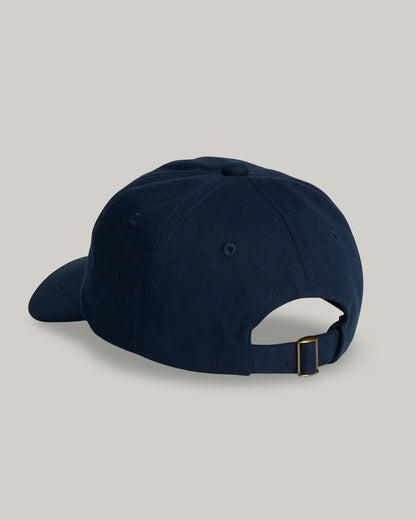 MERZ B. SCHWANEN SWAN LOGO CAP - NIGHT BLUE/ NUT