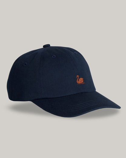 MERZ B. SCHWANEN SWAN LOGO CAP - NIGHT BLUE/ NUT