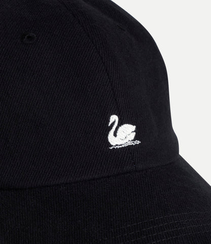 MERZ B. SCHWANEN SWAN LOGO CAP - DEEP BLACK