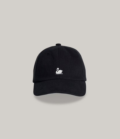 MERZ B. SCHWANEN SWAN LOGO CAP - DEEP BLACK