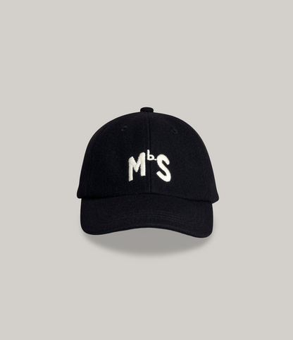 MERZ B. SCHWANEN WOOL MBS LOGO CAP - DEEP BLACK