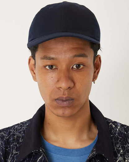 BLUE BLUE JAPAN NYLON SATIN 6 PANEL CAP - INDIGO