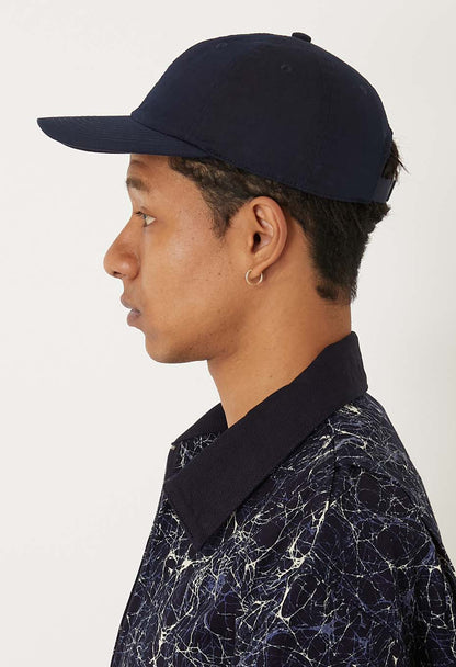 BLUE BLUE JAPAN NYLON SATIN 6 PANEL CAP - INDIGO