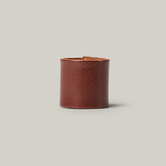 KOBASHI STUDIO LEATHER BANDANA RING - BROWN