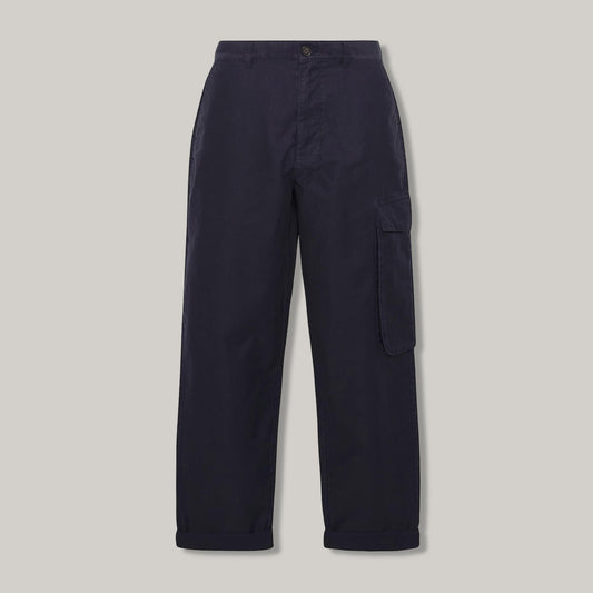 BARBOUR JUNGLE SATEEN CARGO TROUSERS - NAVY