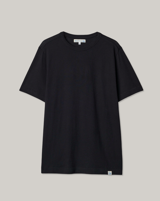 MERZ B. SCHWANEN COTTON - CASHMERE WOMEN'S T-SHIRT - DEEP BLACK