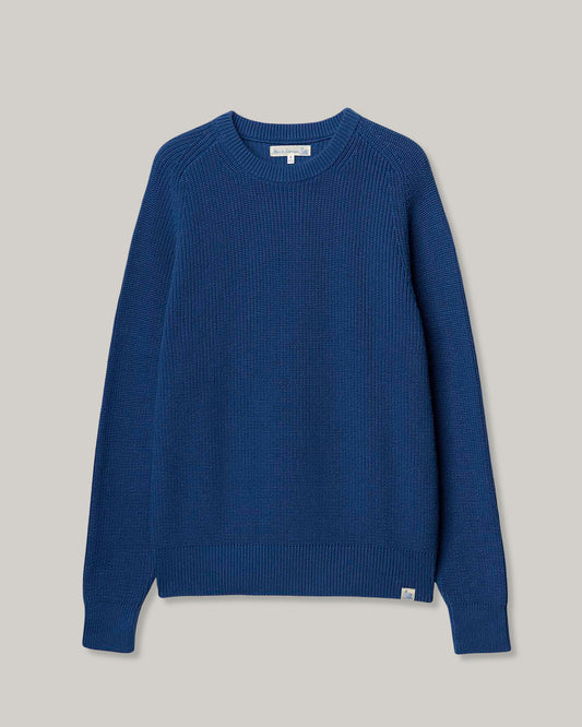 MERZ B. SCHWANEN RIBBED KNIT PULLOVER - WASHED BLUE
