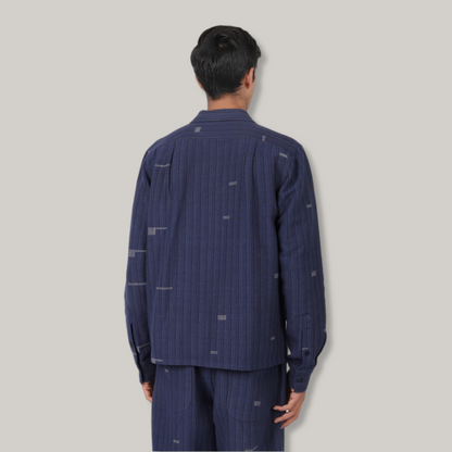 KARDO CHINTAN LS SHIRT - INDIGO