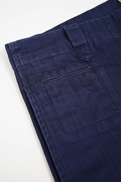 NIGEL CABOURN PT-02-02 CHORE PANTS HERRINGBONE -  DARK NAVY