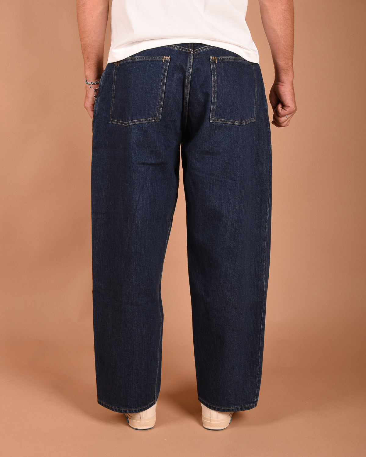 CIOTA WIDE BAGGY 5 POCKET PANTS - DEEP BLUE