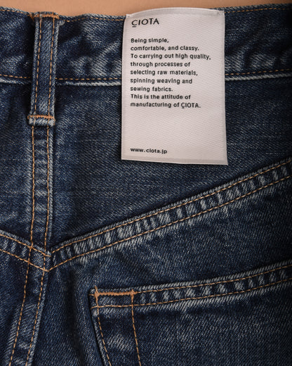 CIOTA BAGGY 5 POCKET PANTS - MEDIUM BLUE