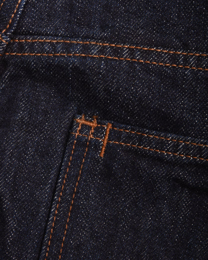 CIOTA WIDE BAGGY 5 POCKET PANTS - DARK NAVY (ONE WASH)