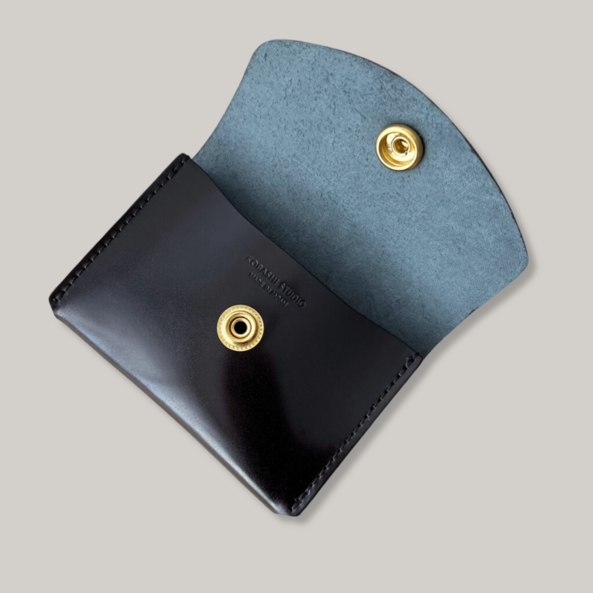 KOBASHI STUDIO CARD CASE WALLET - BLACK CORDOVAN