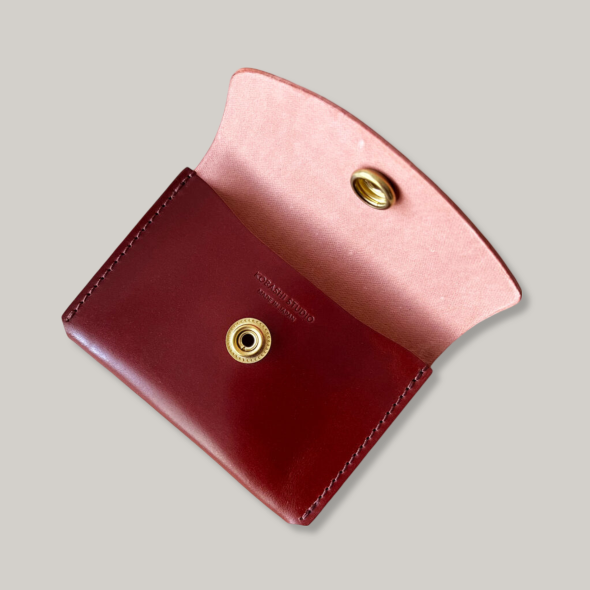 KOBASHI STUDIO CARD CASE WALLET - RED BROWN CORDOVAN