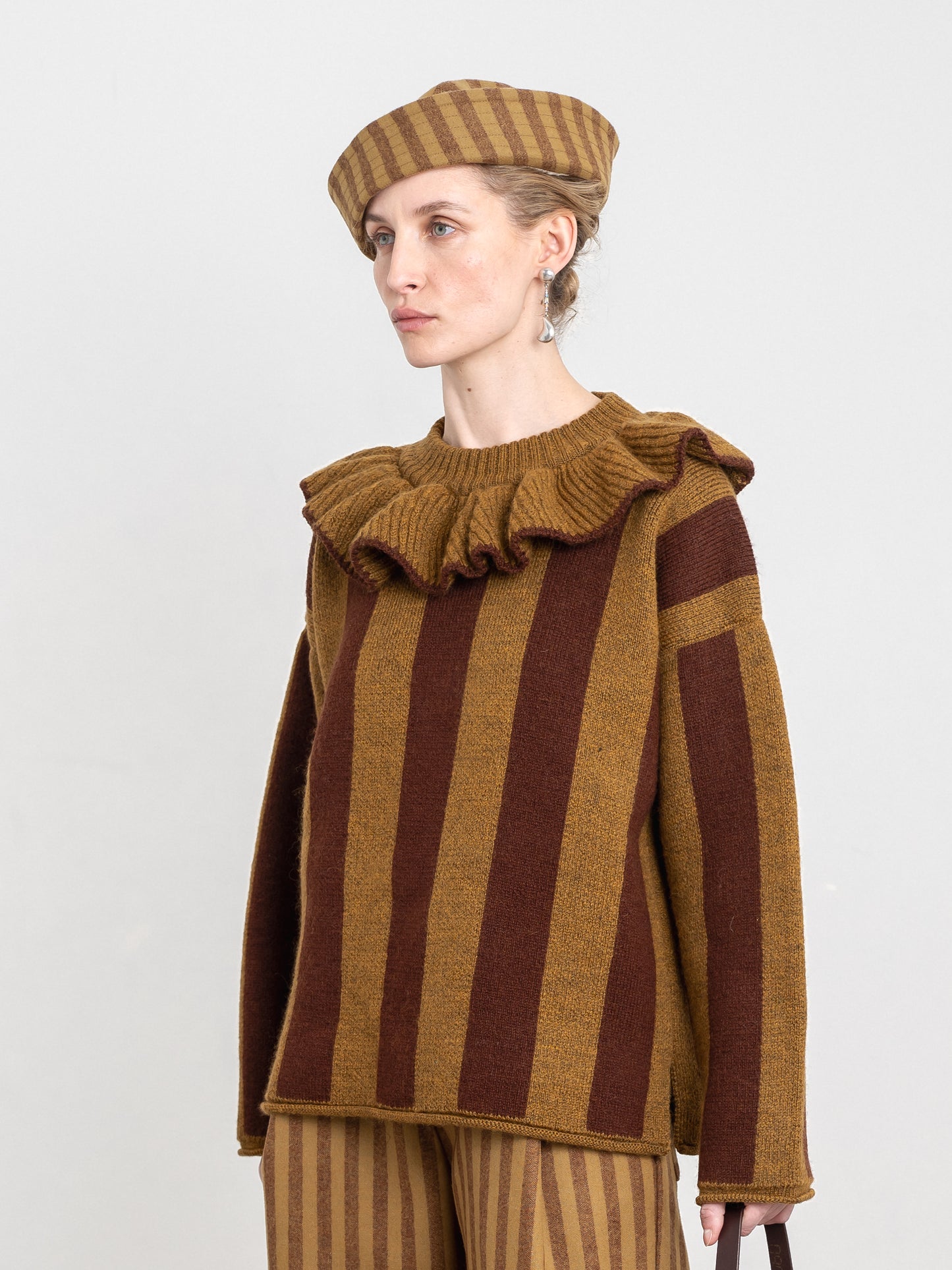 CAWLEY PORTUGUESE STRIPED WOOL SAILOR HAT