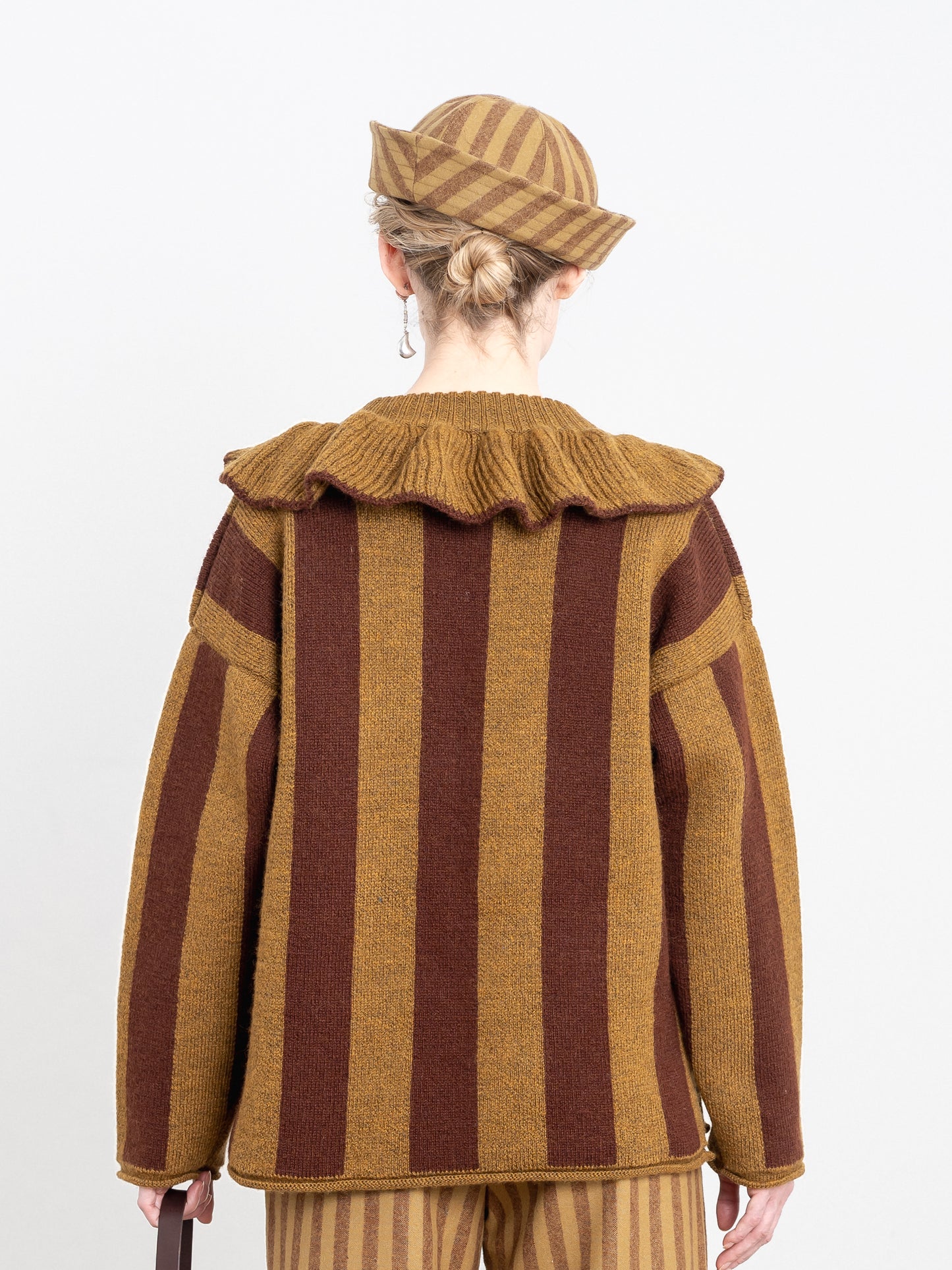 CAWLEY PORTUGUESE STRIPED WOOL SAILOR HAT