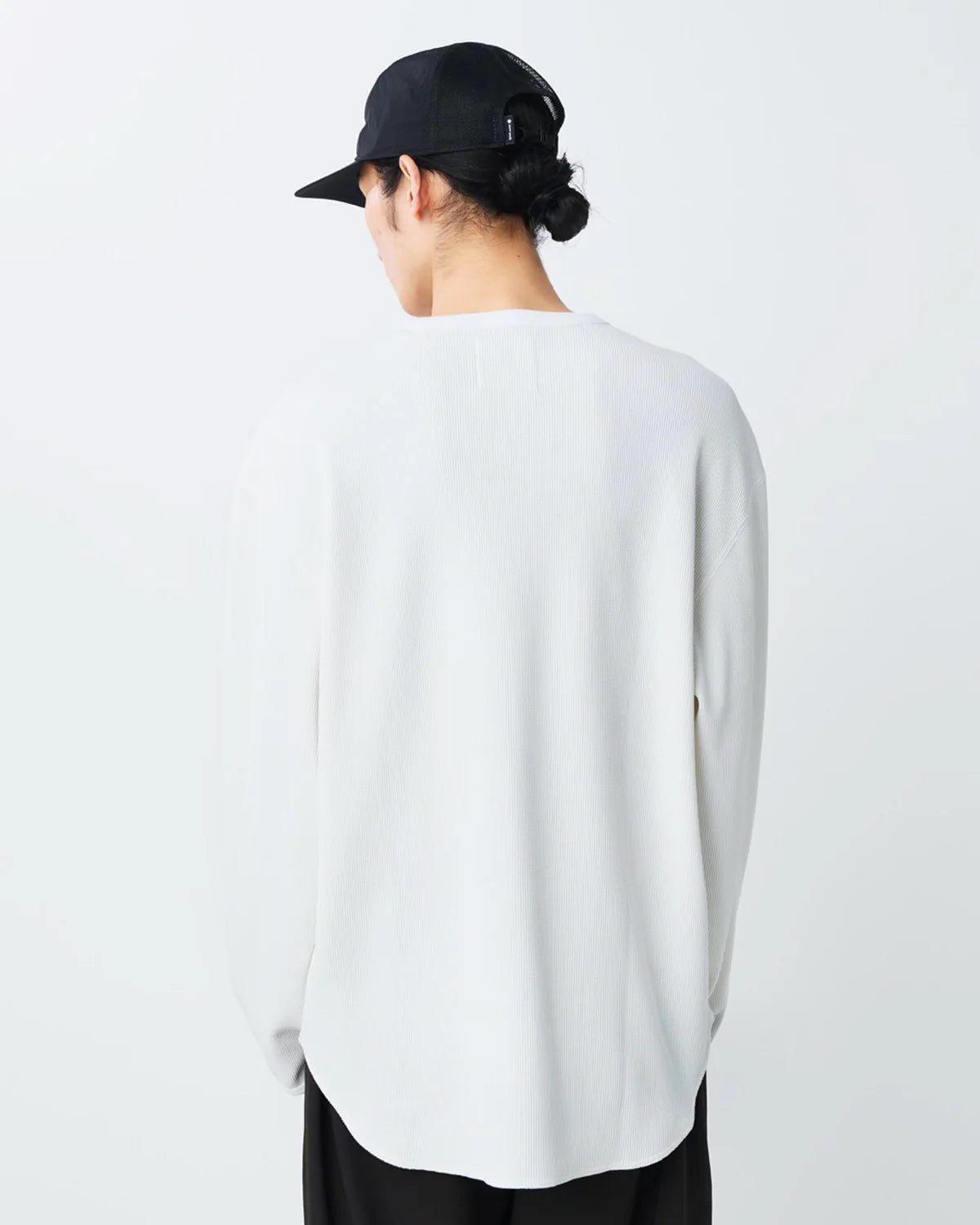 SNOW PEAK DRY WAFFLE  LONG-SLEEVE T-SHIRT - OFF-WHITE