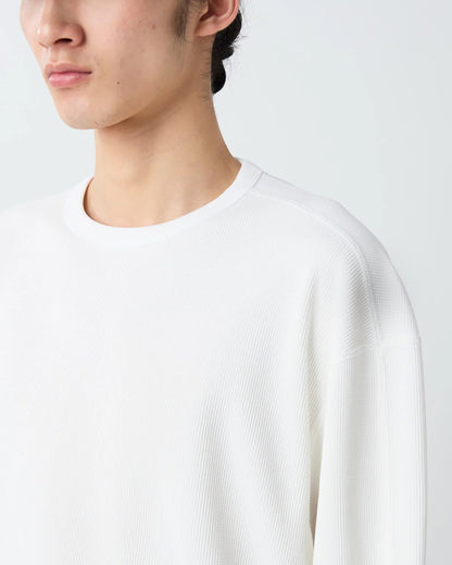 SNOW PEAK DRY WAFFLE  LONG-SLEEVE T-SHIRT - OFF-WHITE