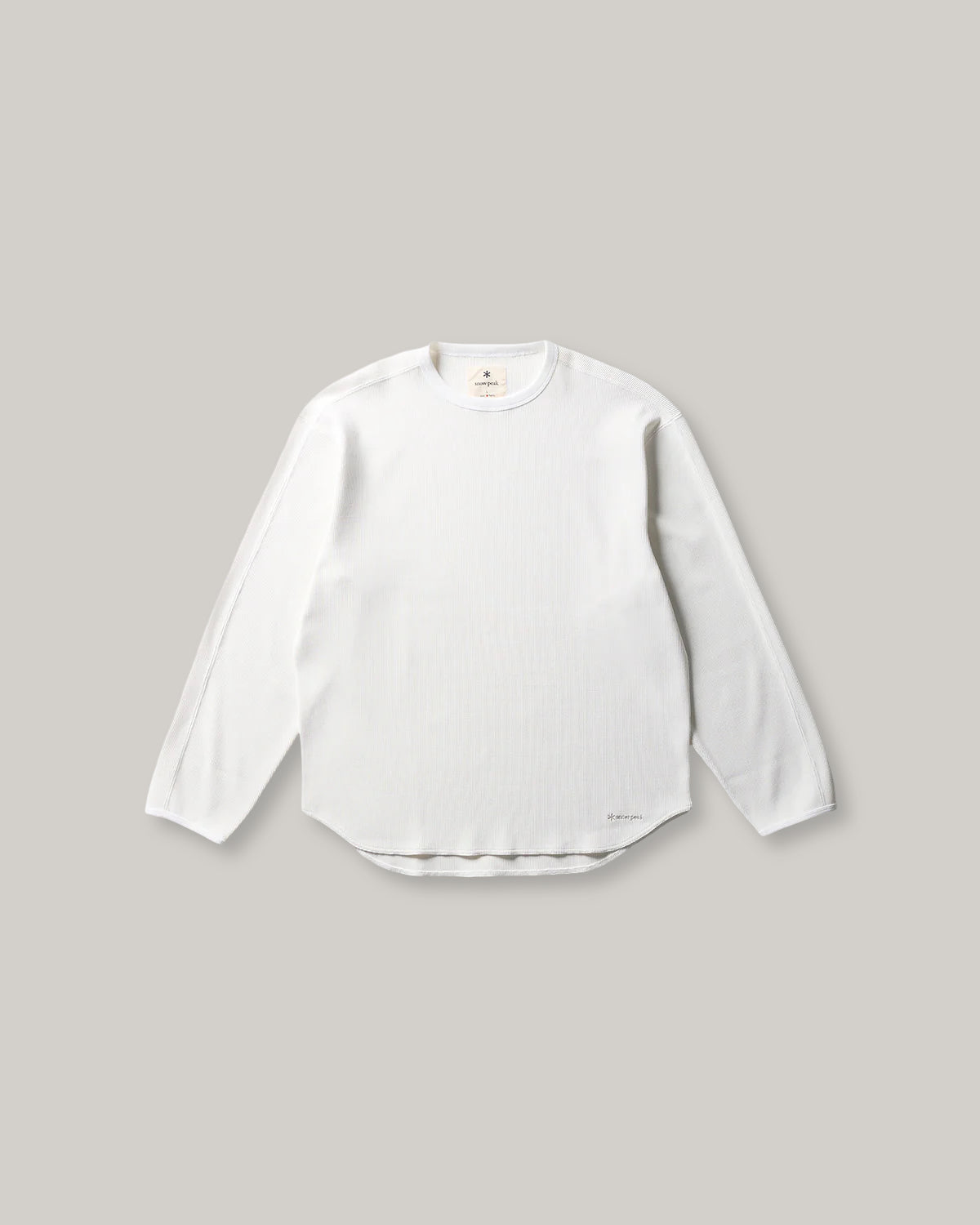 SNOW PEAK DRY WAFFLE  LONG-SLEEVE T-SHIRT - OFF-WHITE