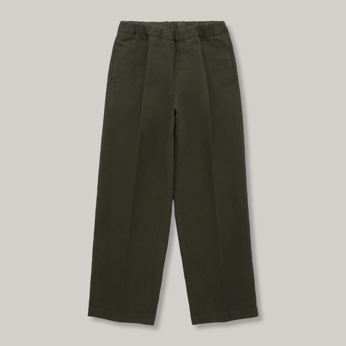 KNICKERBOCKER PARK COTTON & LINEN PANT - OLIVE